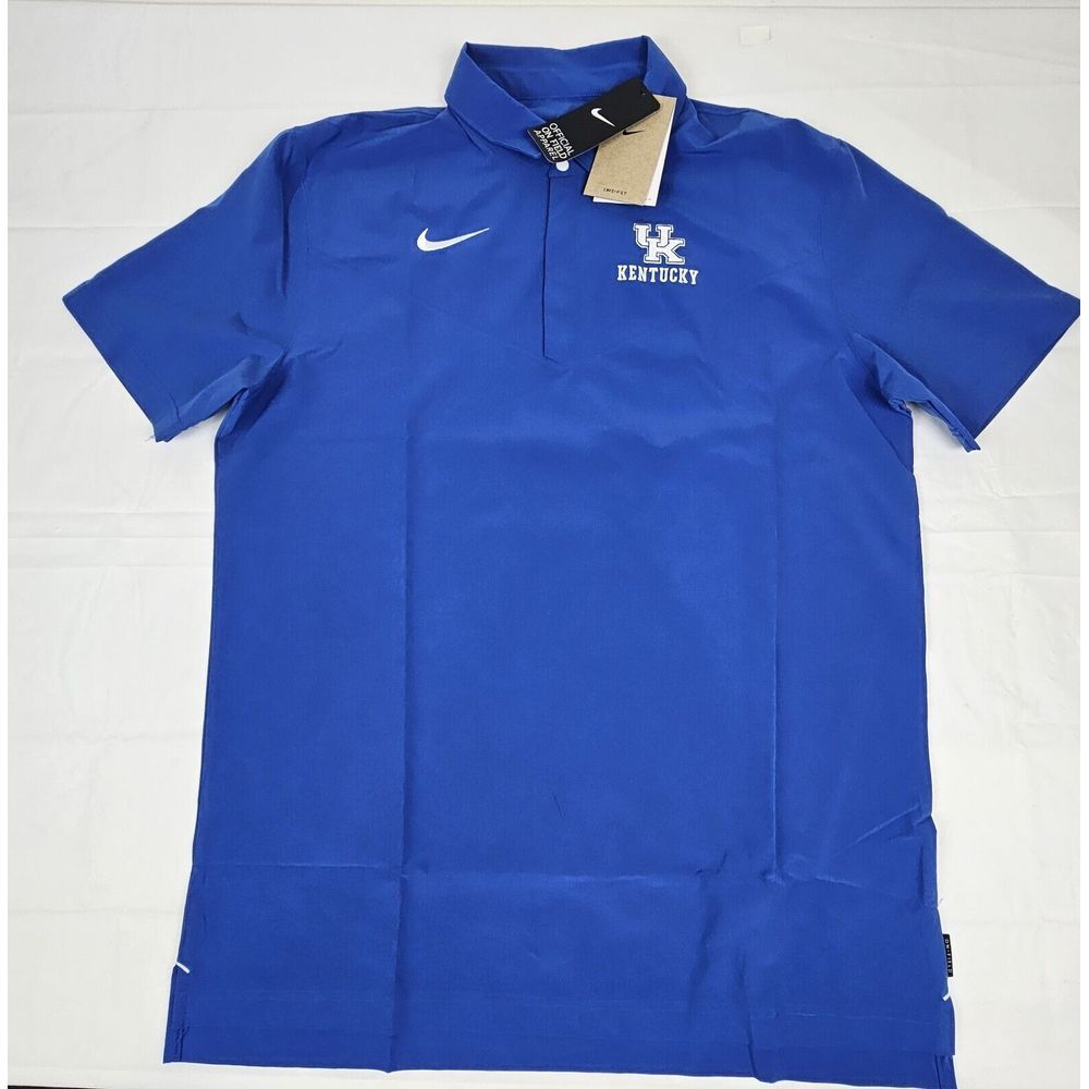 Nike Kentucky Wildcats Polo Shirt Mens Large. Dri-FIT On Field Blue DN5619-480.